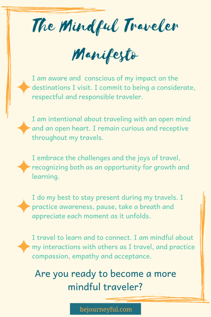 Mindful Travel Manifesto